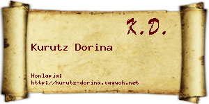 Kurutz Dorina névjegykártya