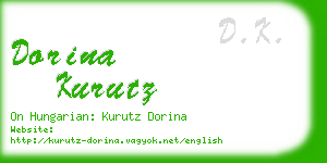 dorina kurutz business card